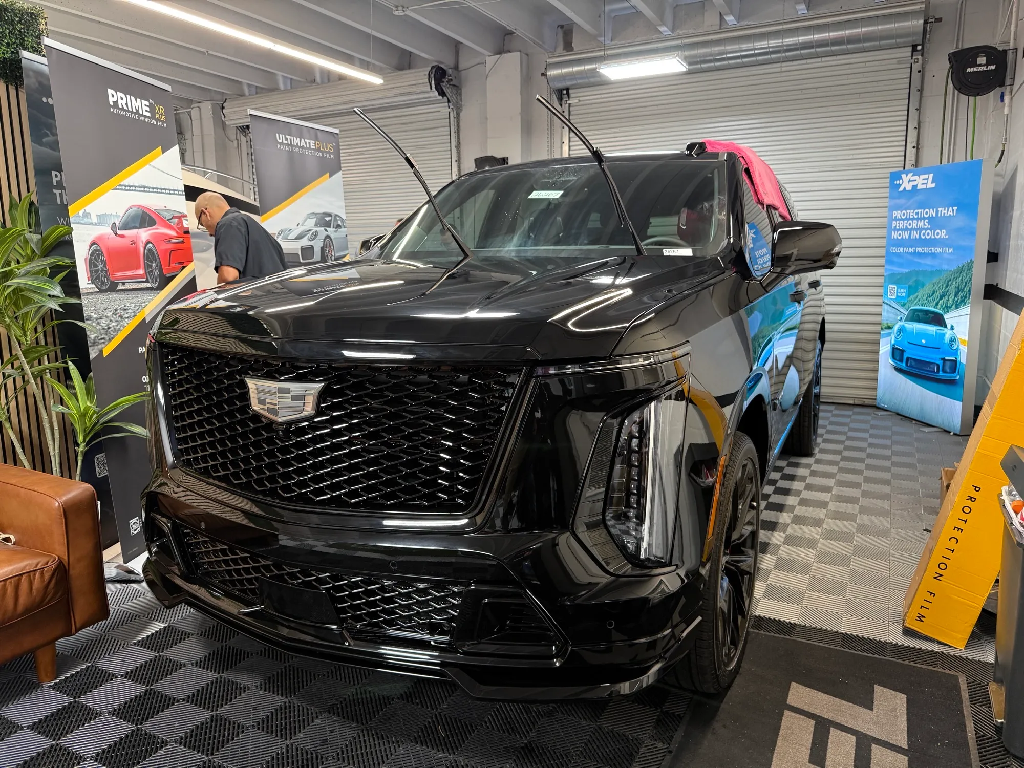 Cadillac ceramic coating install — Alset Custom Sarasota