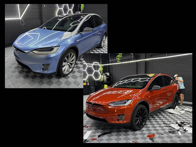 new car style with vinyl wrap